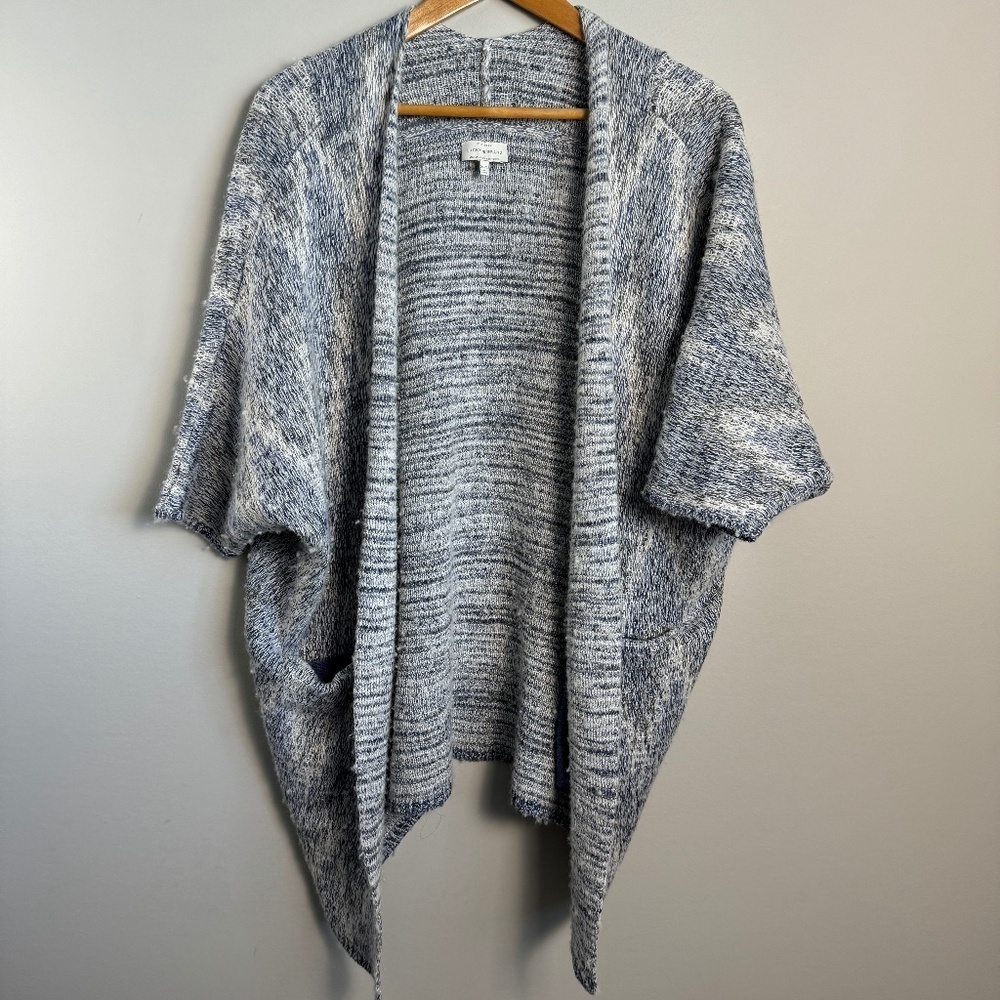 Lucky Brand Short Sleeve Open Front Cardigan Womens XS/S Boho Cozy Oversized